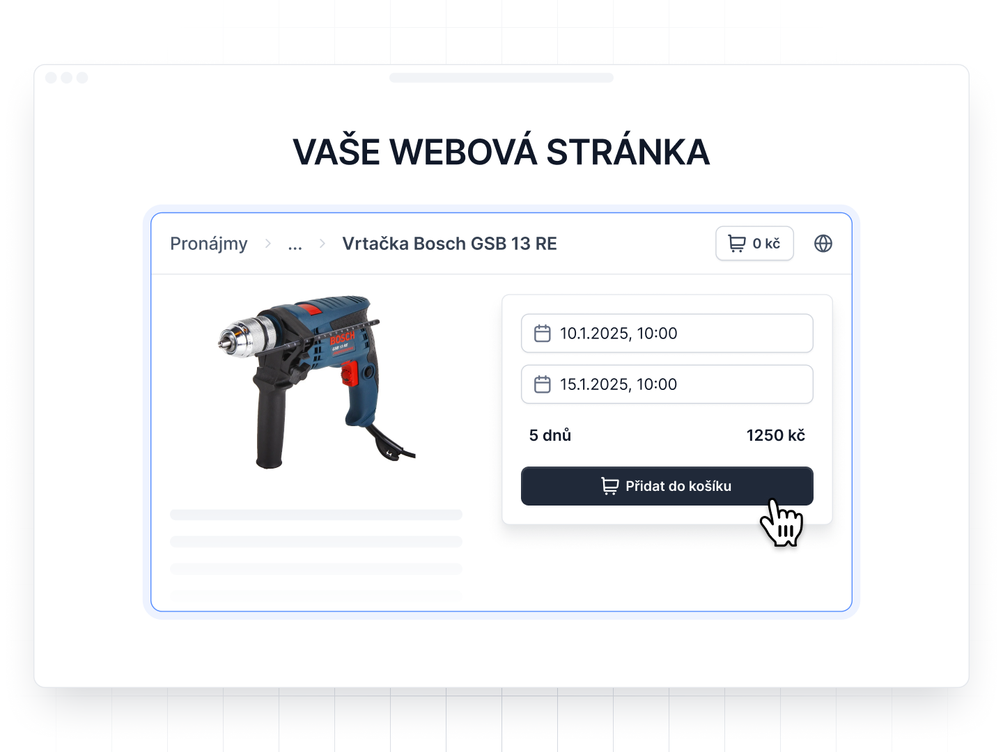 Vlastní webstore – online rezervační systém pro vaši půjčovnu